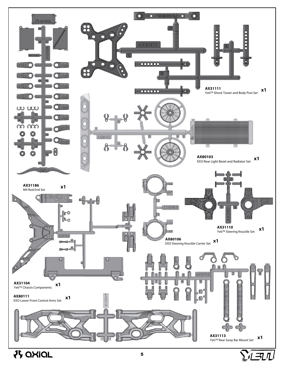 Axial Racing AX90025 User Manual | Page 5 / 60