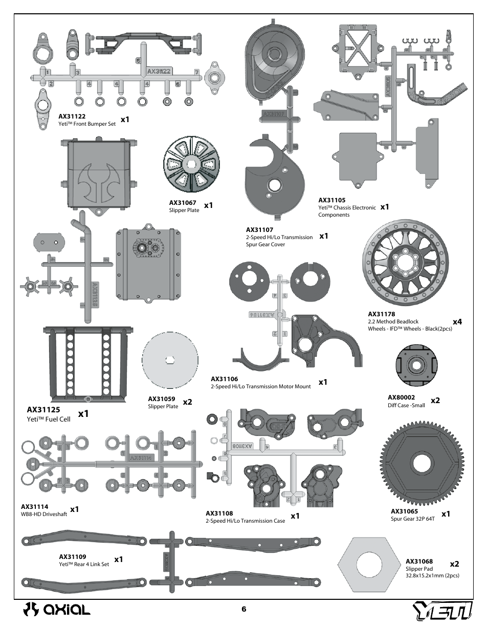 Axial Racing AX90025 User Manual | Page 6 / 60