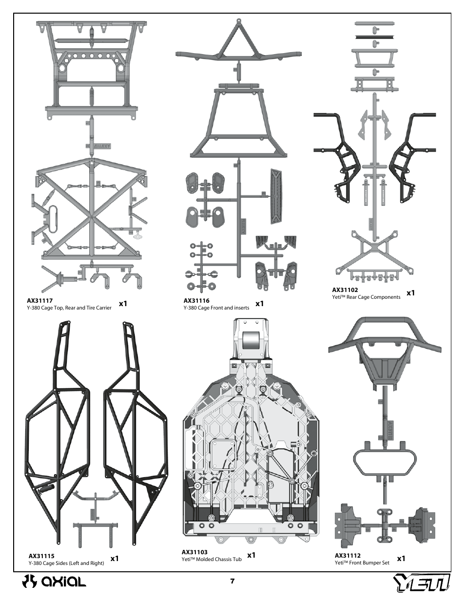 Axial Racing AX90025 User Manual | Page 7 / 60
