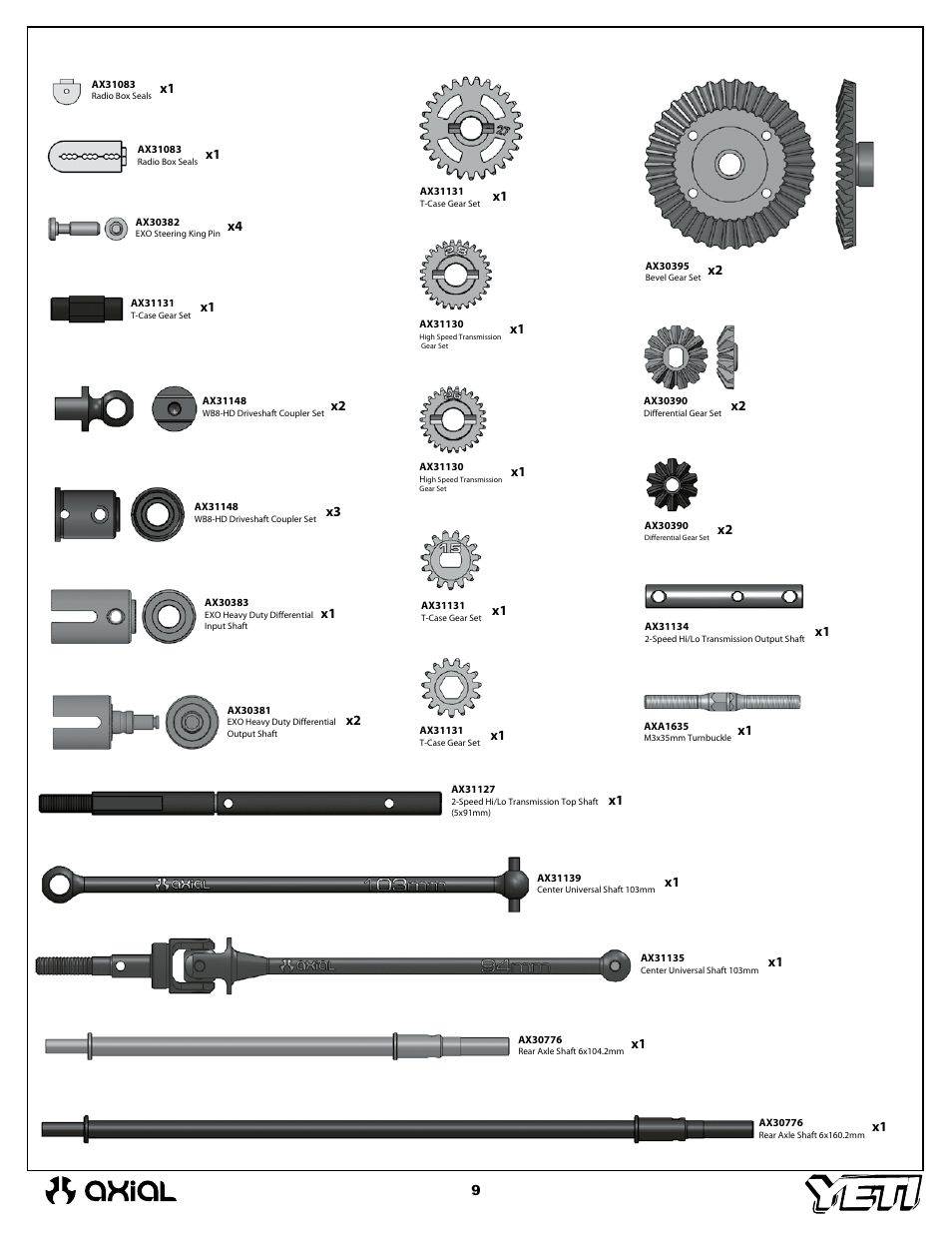 Axial Racing AX90025 User Manual | Page 9 / 60