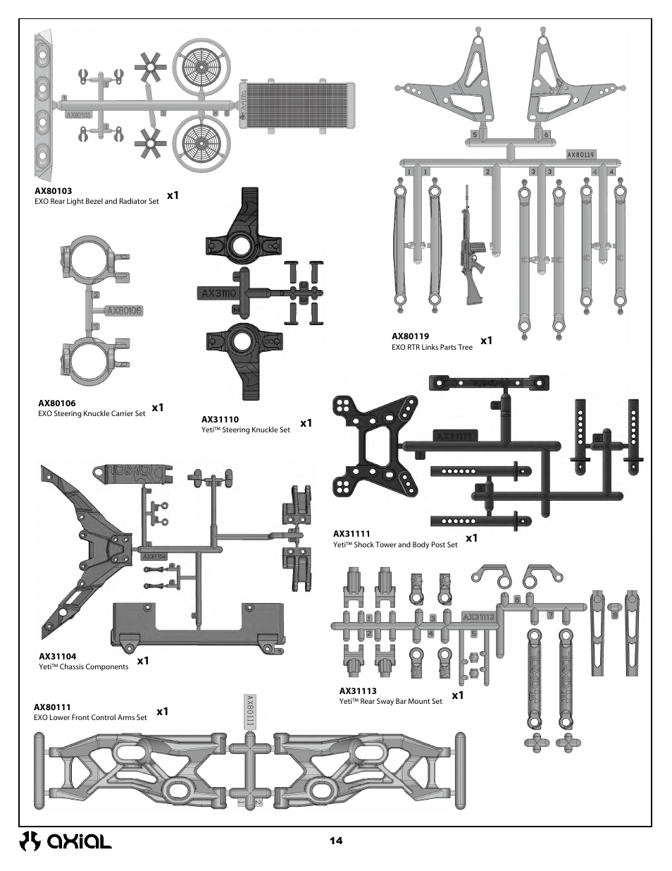 Axial Racing AX90026 User Manual | Page 14 / 28