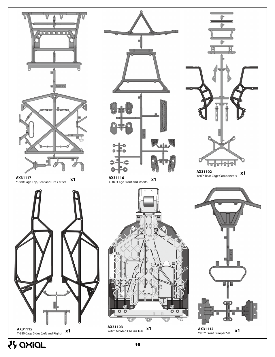 Axial Racing AX90026 User Manual | Page 16 / 28