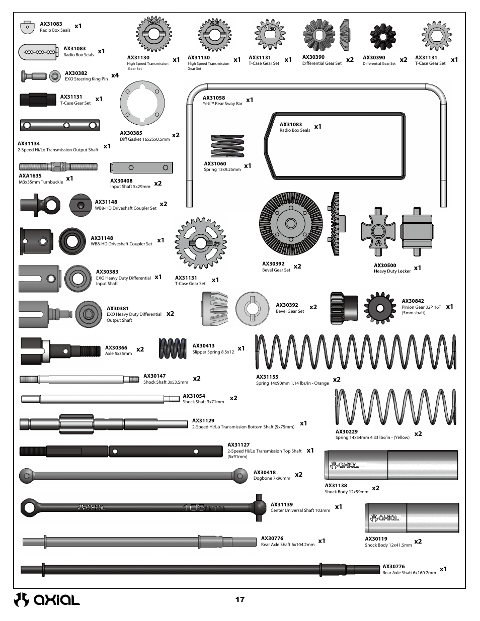 Axial Racing AX90026 User Manual | Page 17 / 28