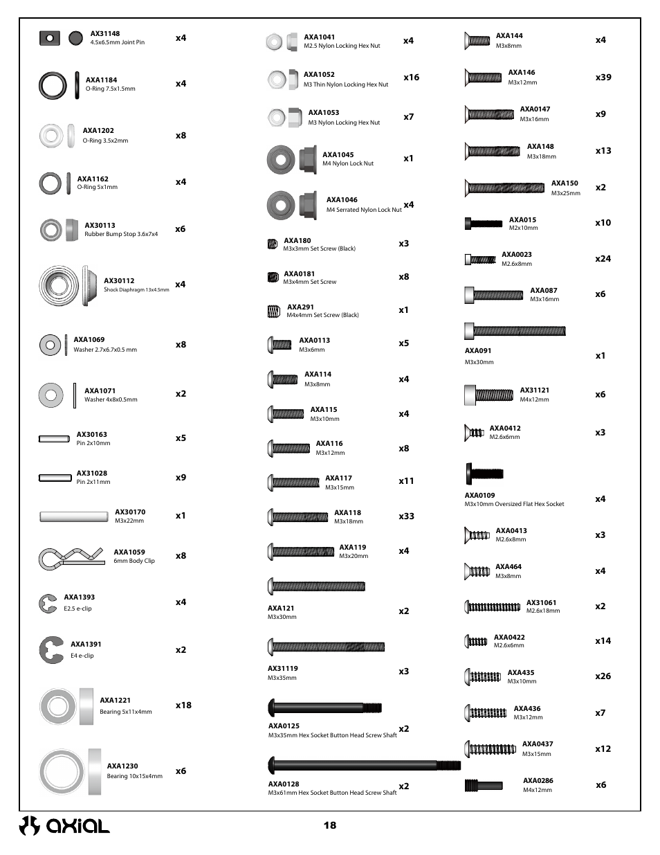 Axial Racing AX90026 User Manual | Page 18 / 28