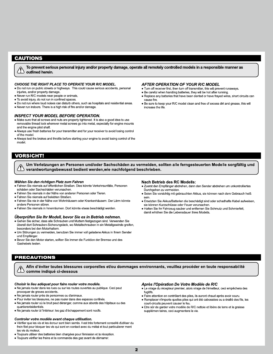 Axial Racing AX90026 User Manual | Page 2 / 28