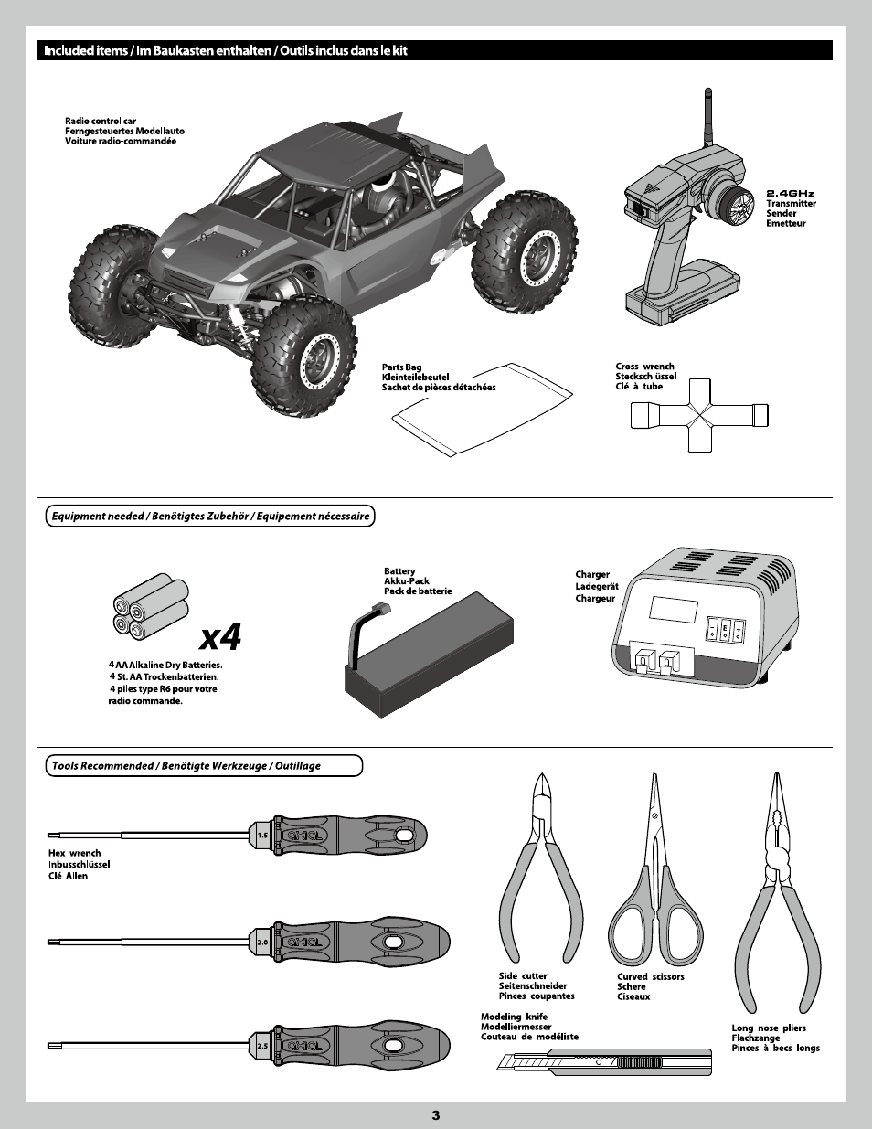 Axial Racing AX90026 User Manual | Page 3 / 28