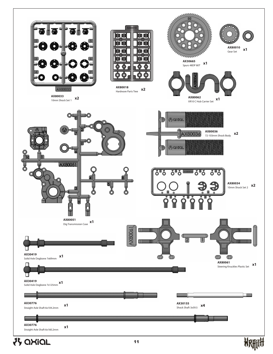 Axial Racing AX90031 User Manual | Page 11 / 52