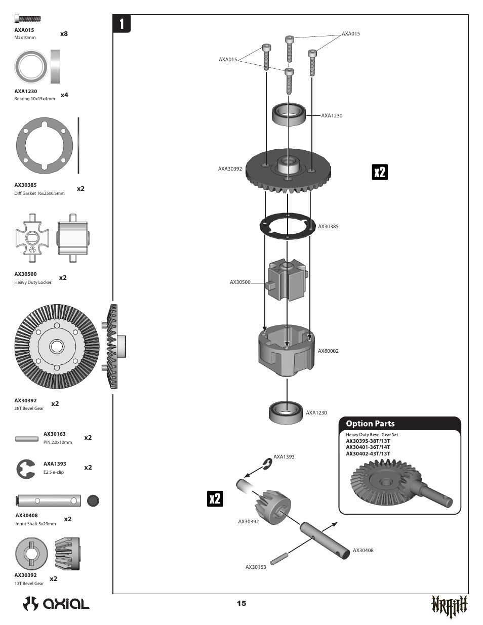 Axial Racing AX90031 User Manual | Page 15 / 52