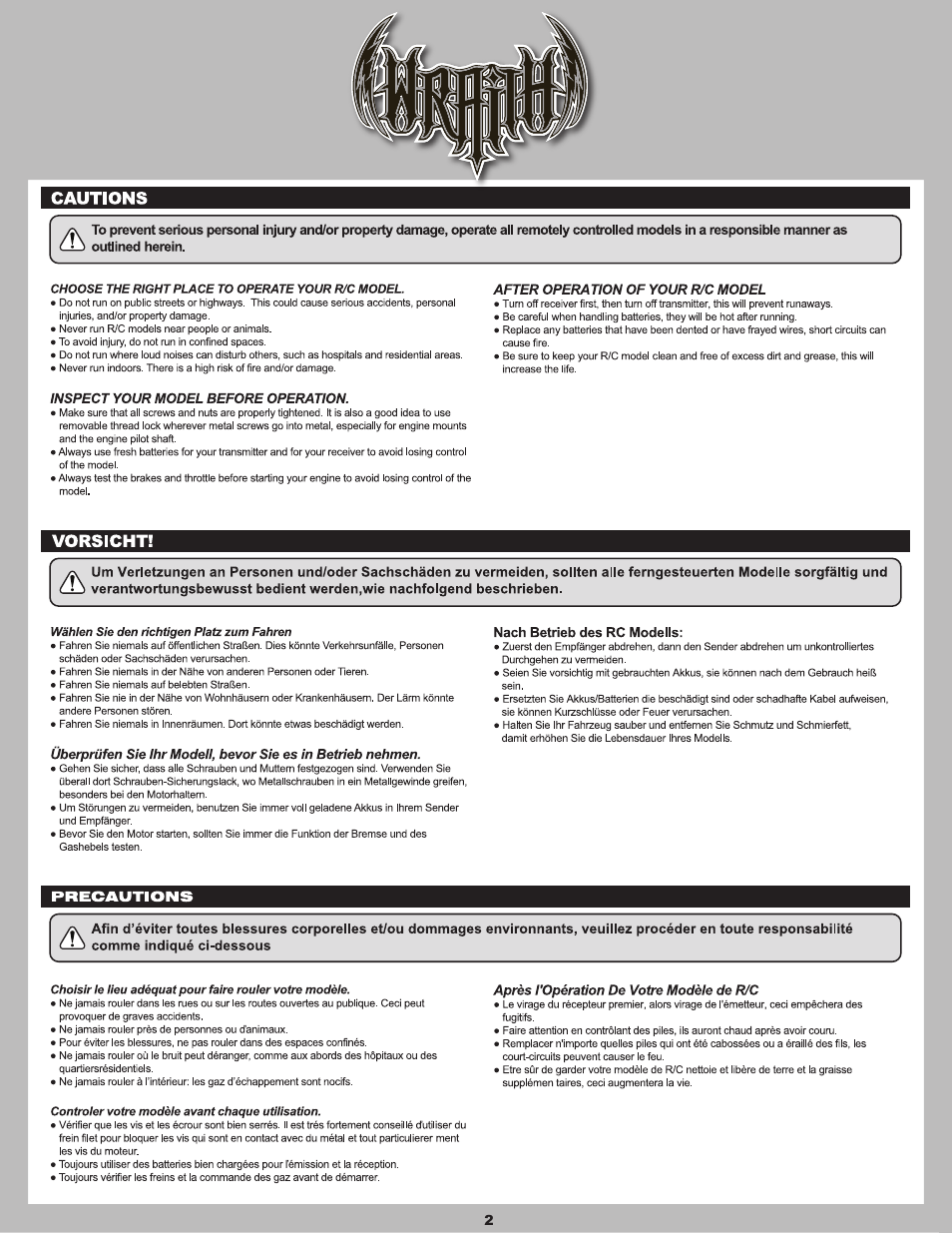 Axial Racing AX90031 User Manual | Page 2 / 52