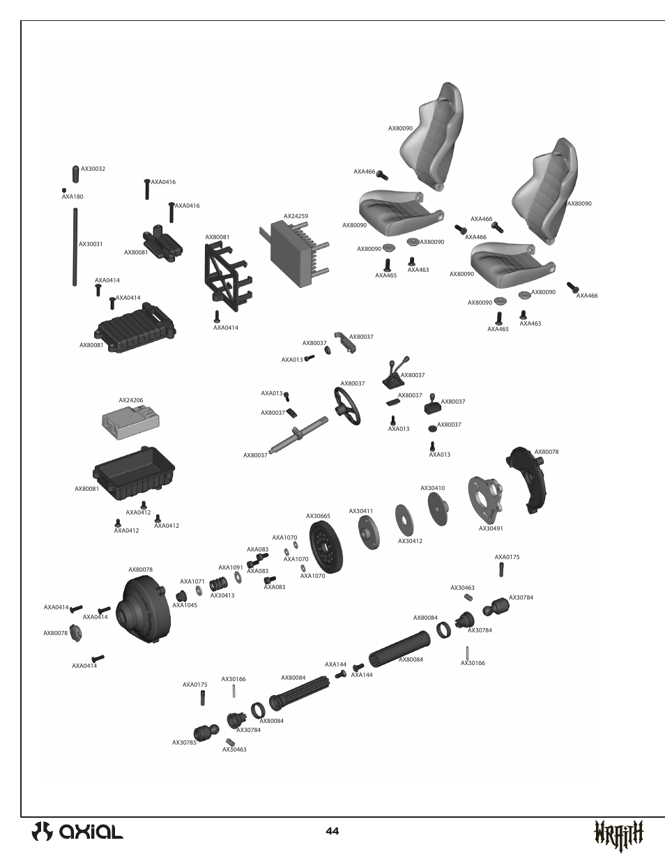 Axial Racing AX90031 User Manual | Page 44 / 52