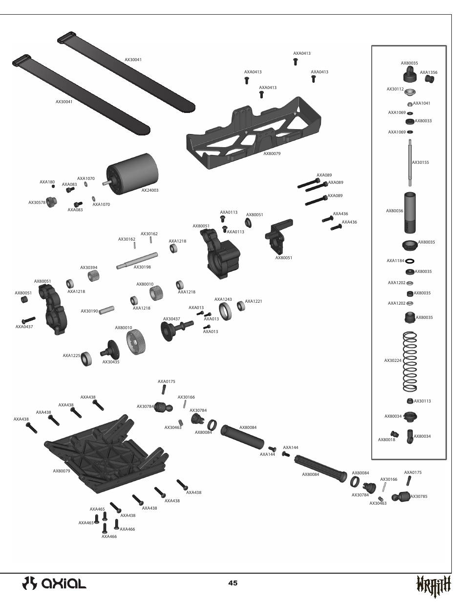 Axial Racing AX90031 User Manual | Page 45 / 52