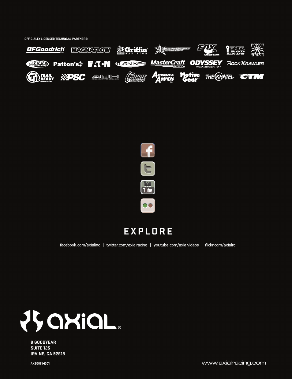 Axial Racing AX90031 User Manual | Page 52 / 52
