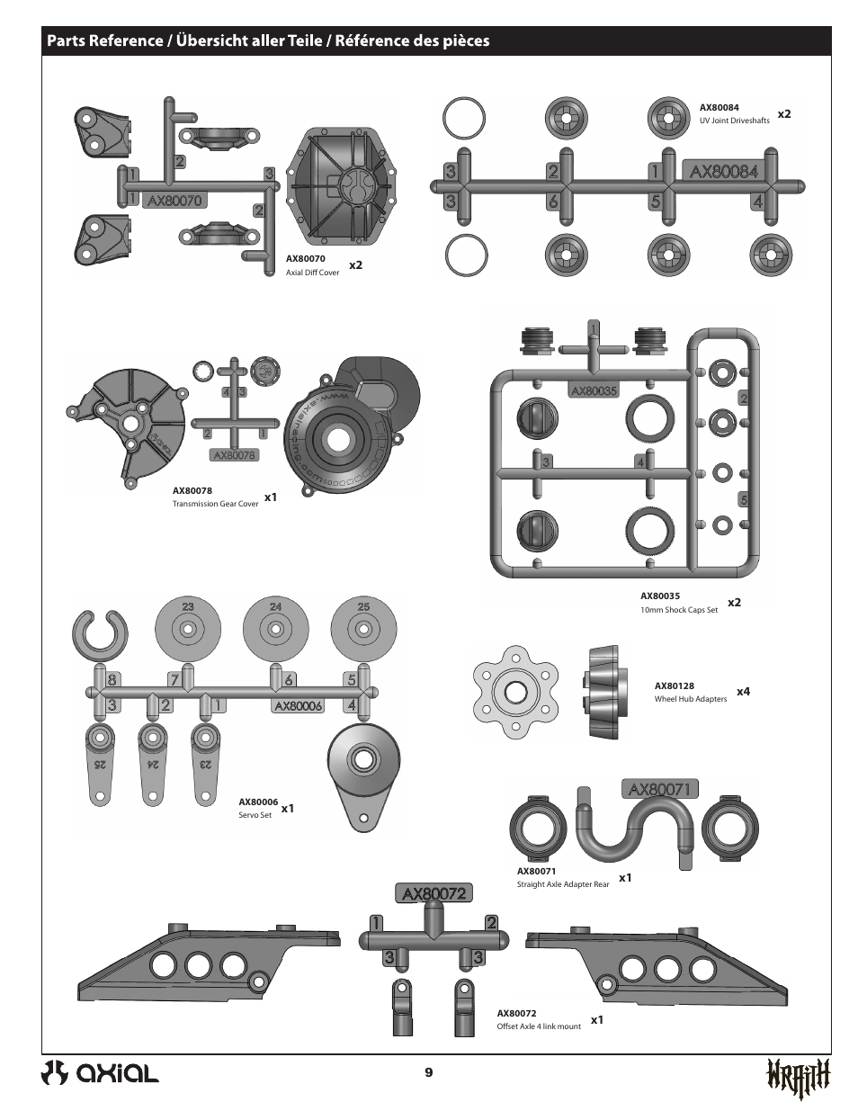 Axial Racing AX90031 User Manual | Page 9 / 52
