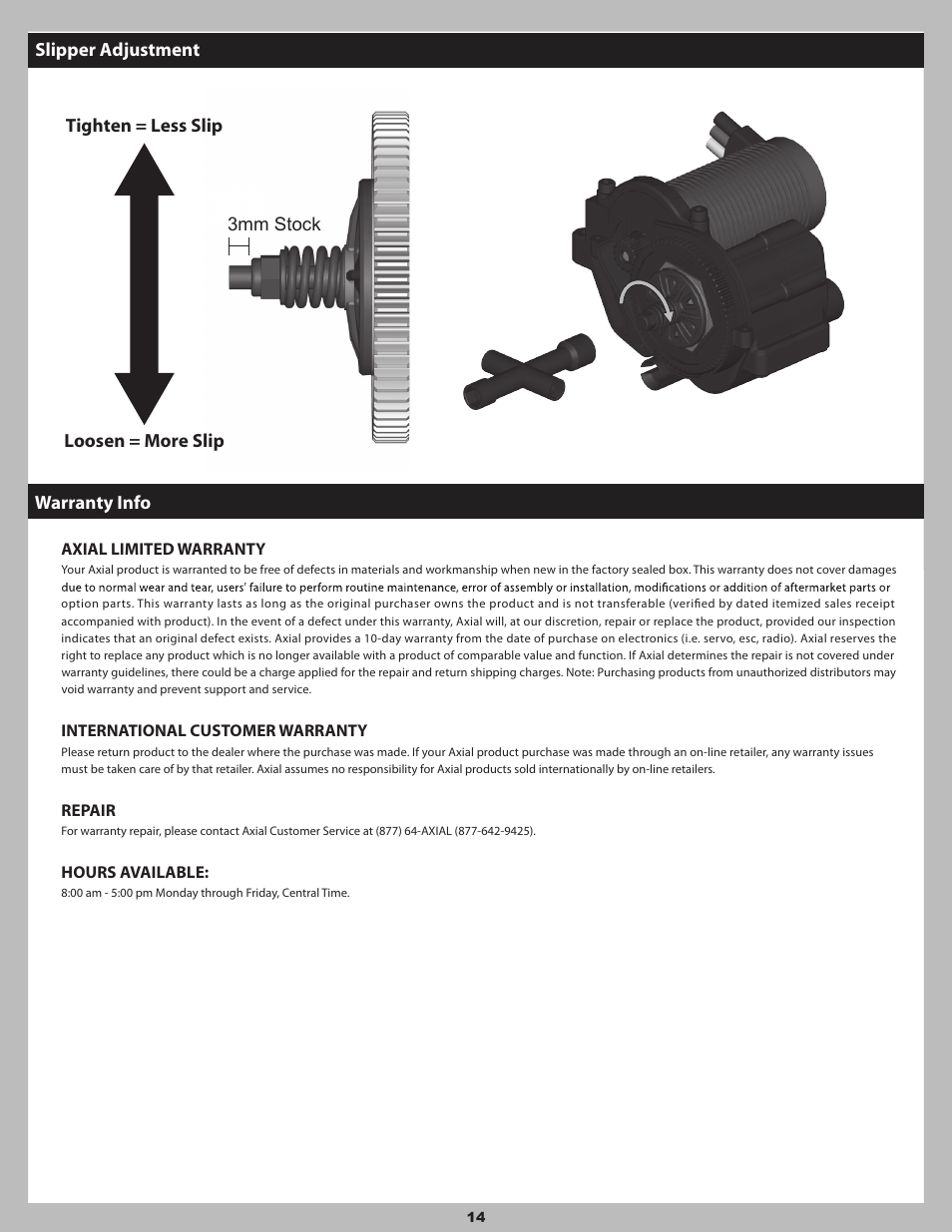 Axial Racing AX90032 User Manual | Page 14 / 32