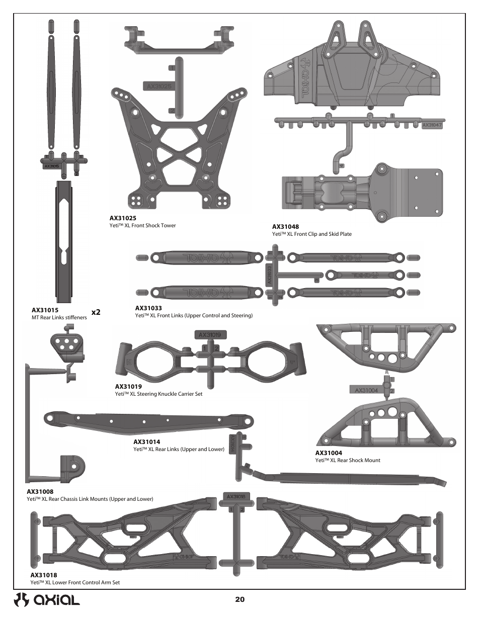 Axial Racing AX90032 User Manual | Page 20 / 32