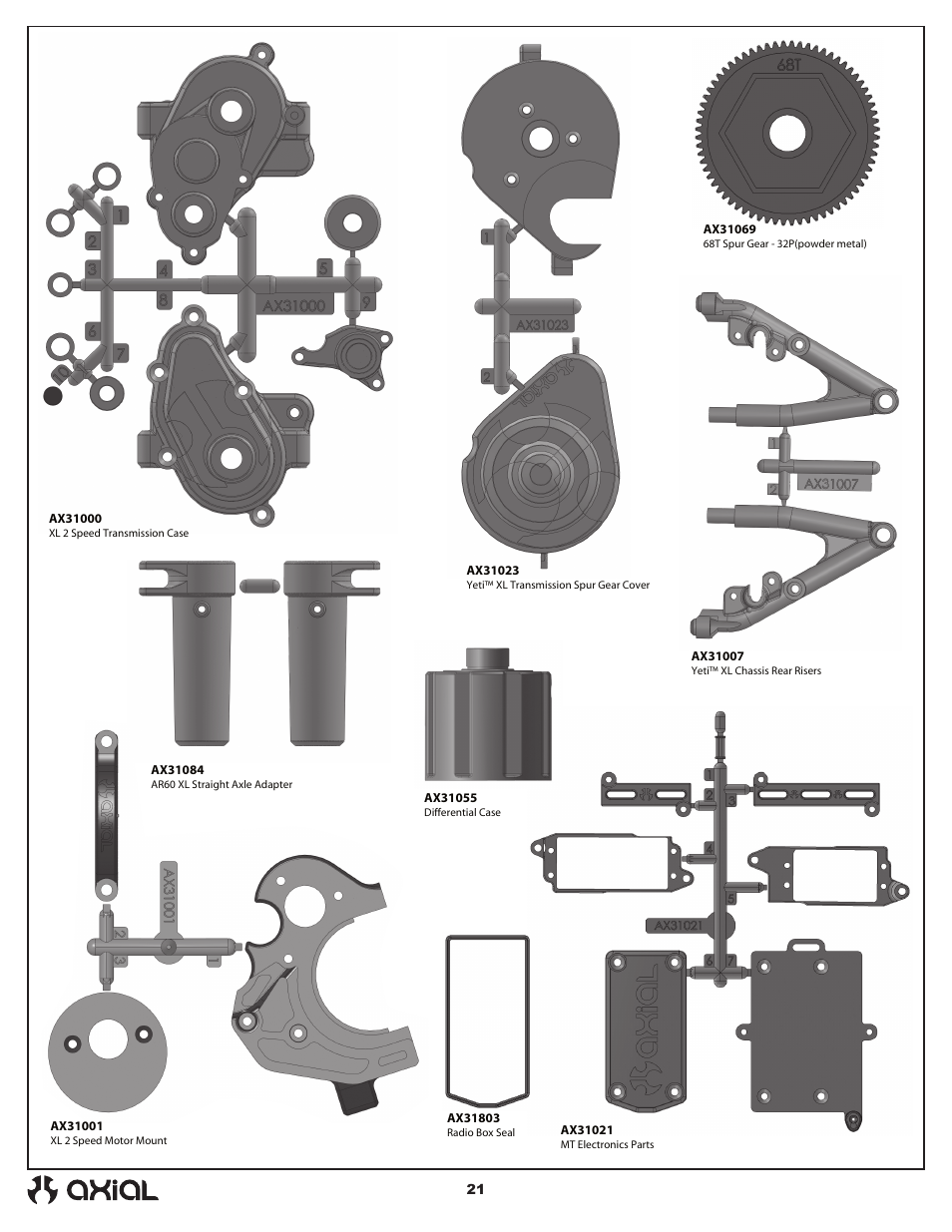 Axial Racing AX90032 User Manual | Page 21 / 32