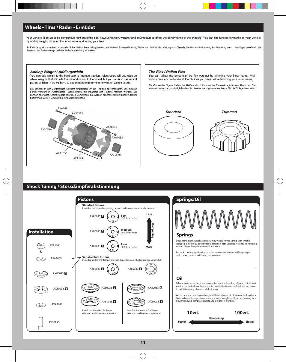 Axial Racing AX90033 User Manual | Page 11 / 28