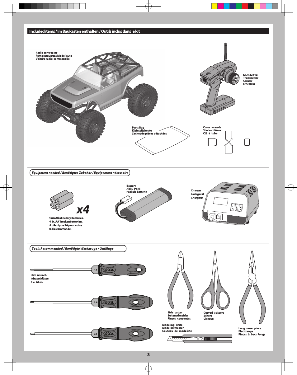 Axial Racing AX90033 User Manual | Page 3 / 28