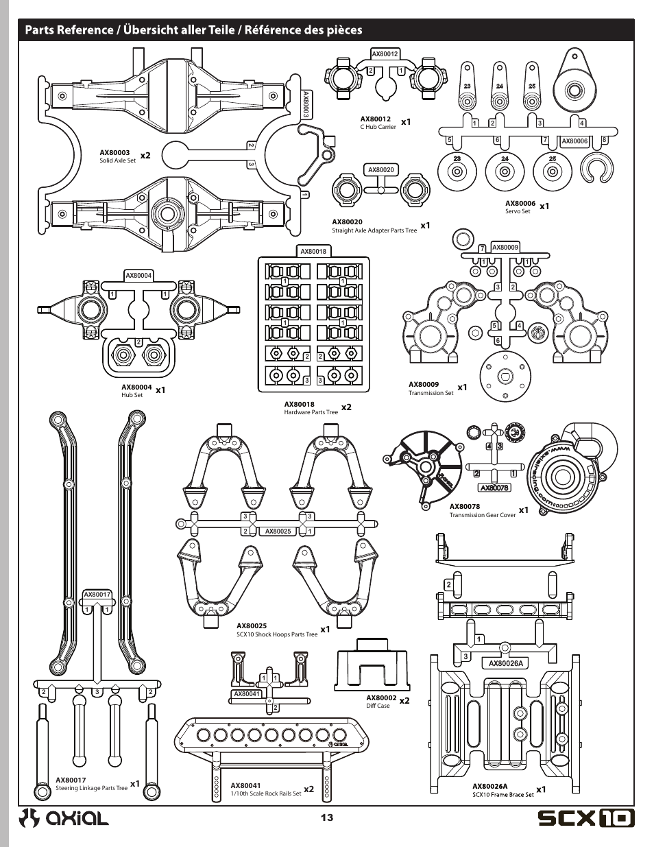 Axial Racing AX90035 User Manual | Page 13 / 28