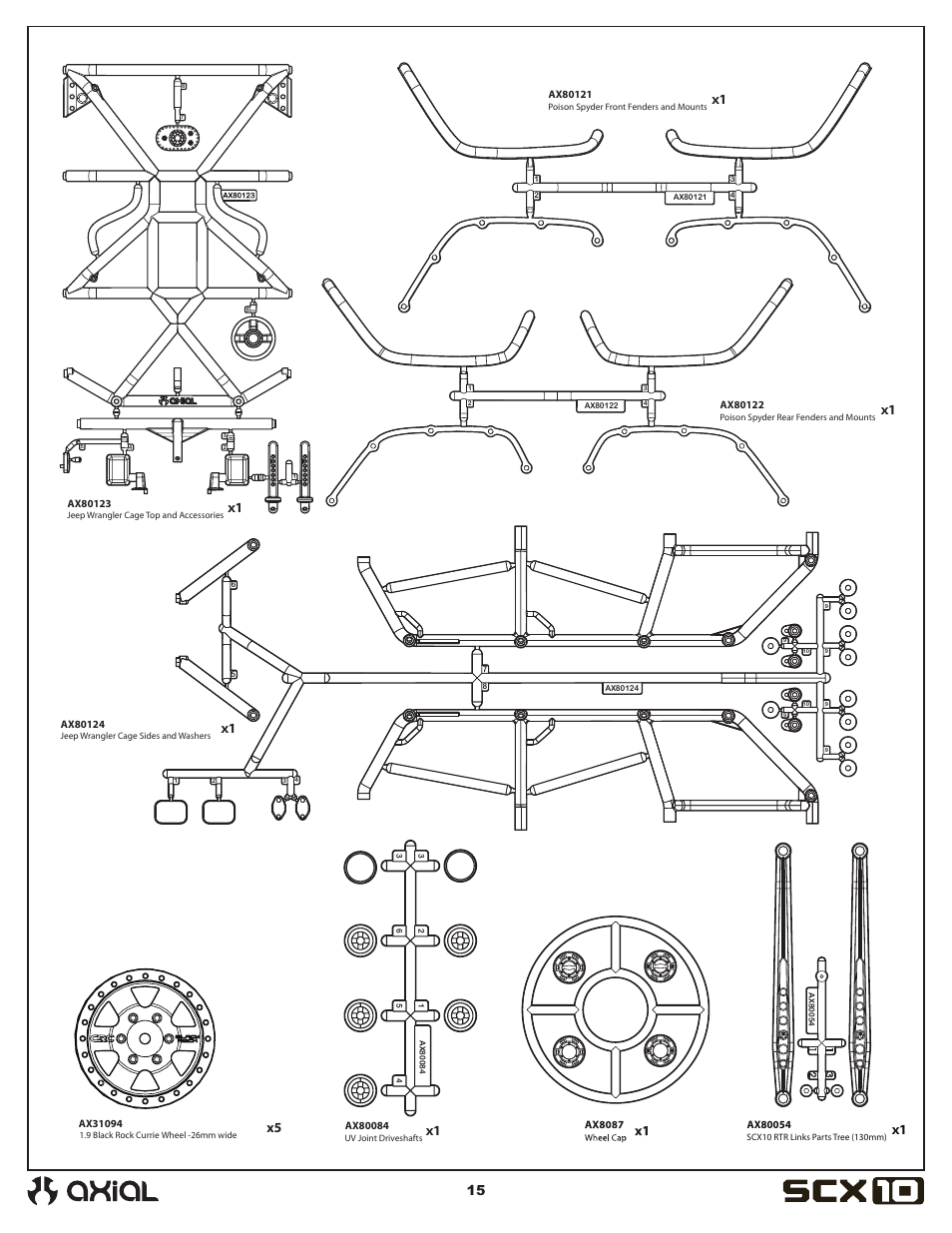 Axial Racing AX90035 User Manual | Page 15 / 28