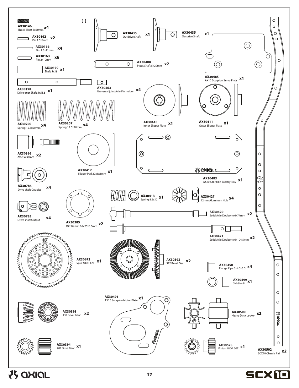 Axial Racing AX90035 User Manual | Page 17 / 28