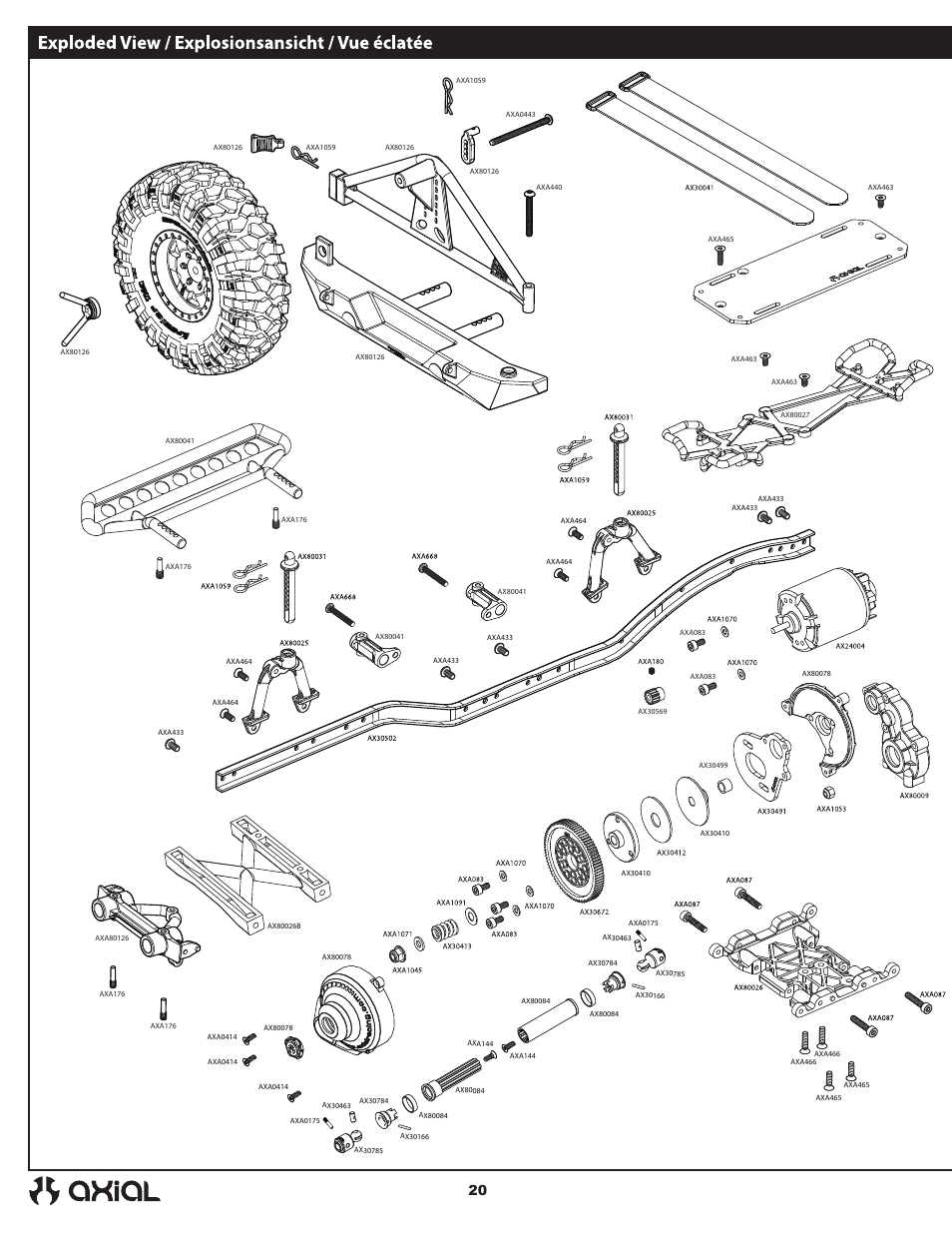 Axial Racing AX90035 User Manual | Page 20 / 28