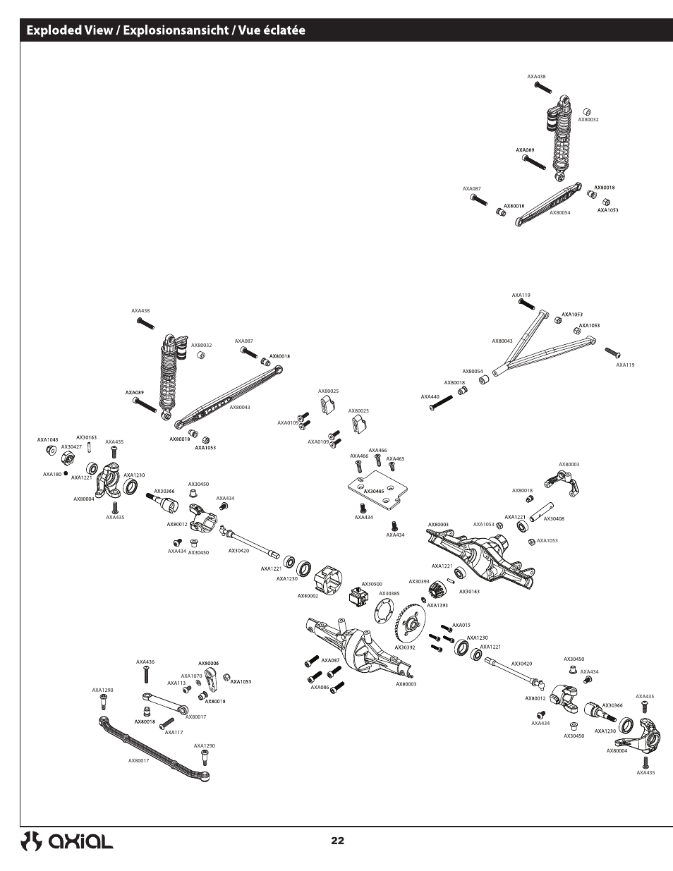 Axial Racing AX90035 User Manual | Page 22 / 28