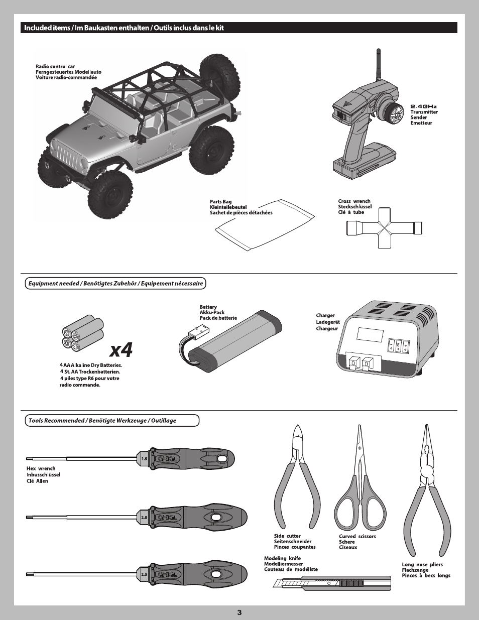 Axial Racing AX90035 User Manual | Page 3 / 28