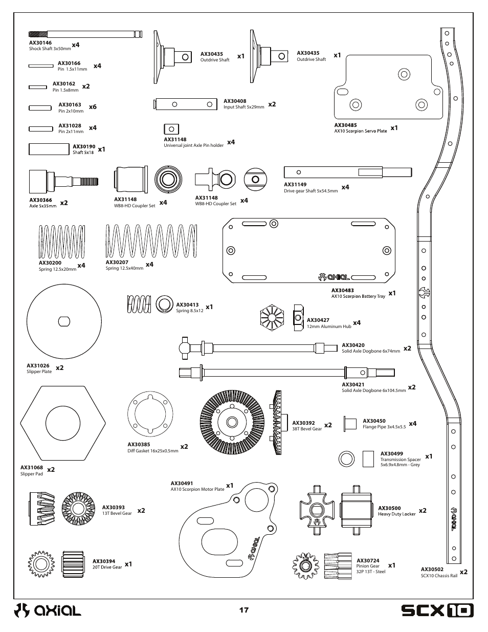 Axial Racing AX90036 User Manual | Page 17 / 28