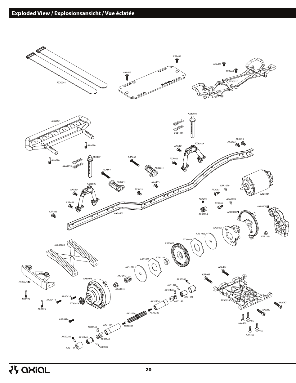 Axial Racing AX90036 User Manual | Page 20 / 28