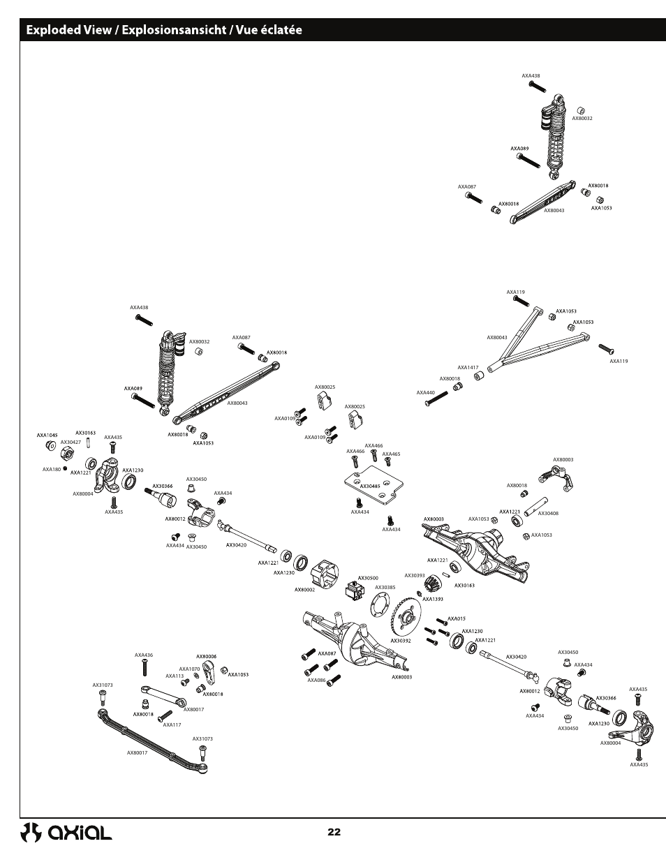 Axial Racing AX90036 User Manual | Page 22 / 28