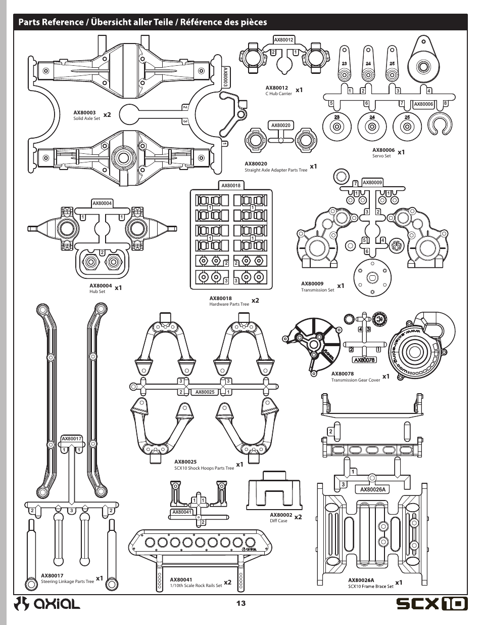 Axial Racing AX90044 User Manual | Page 13 / 28