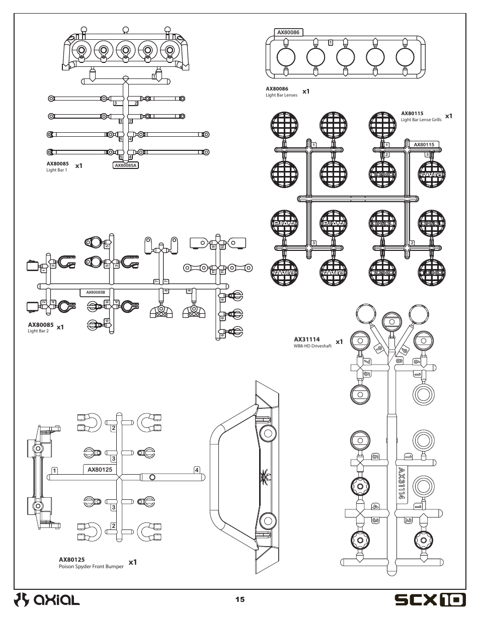 Axial Racing AX90044 User Manual | Page 15 / 28