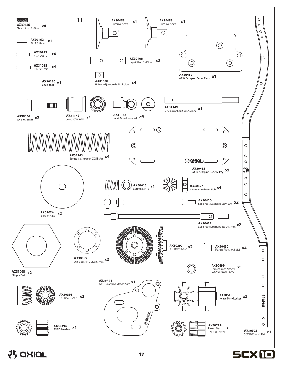 Axial Racing AX90044 User Manual | Page 17 / 28