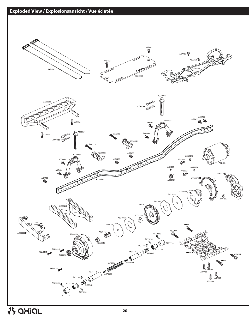 Axial Racing AX90044 User Manual | Page 20 / 28