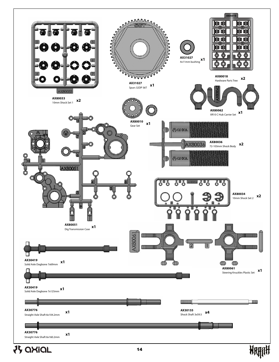 Axial Racing AX90045 User Manual | Page 14 / 24