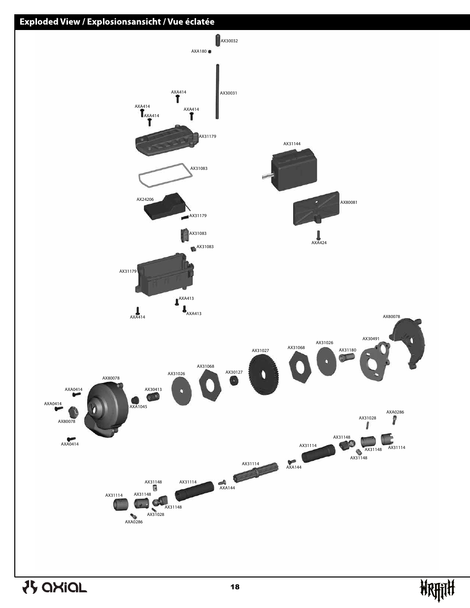 Axial Racing AX90045 User Manual | Page 18 / 24