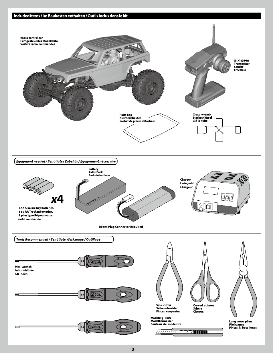 Axial Racing AX90045 User Manual | Page 3 / 24