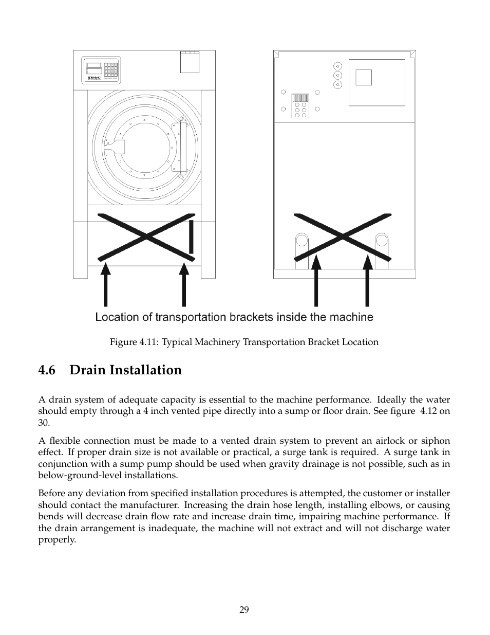 Drain installation, 6 drain installation | B&C Technologies SP Series Commercial User Manual | Page 33 / 60