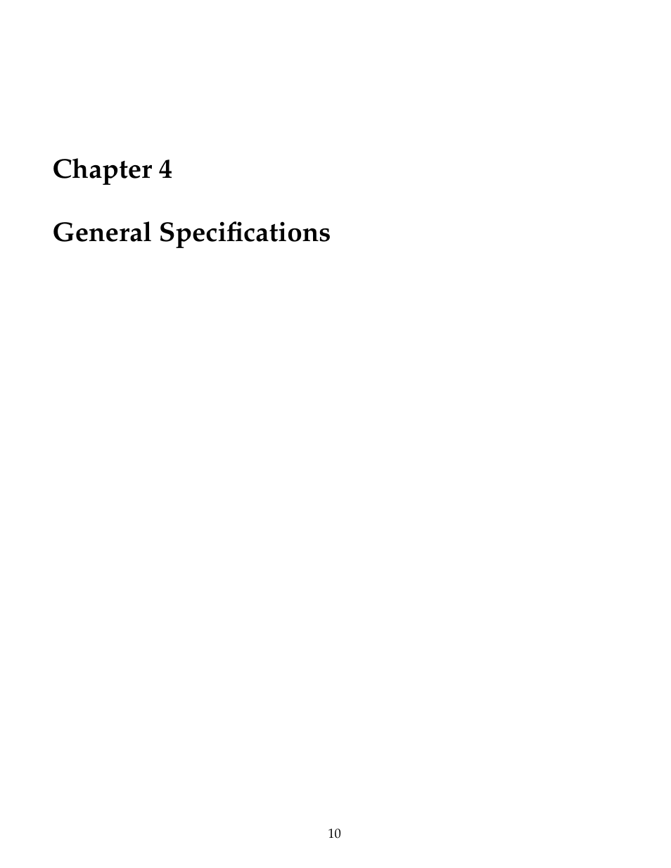 General specifications, Chapter 4 general specifications | B&C Technologies SI Series Industrial User Manual | Page 14 / 55