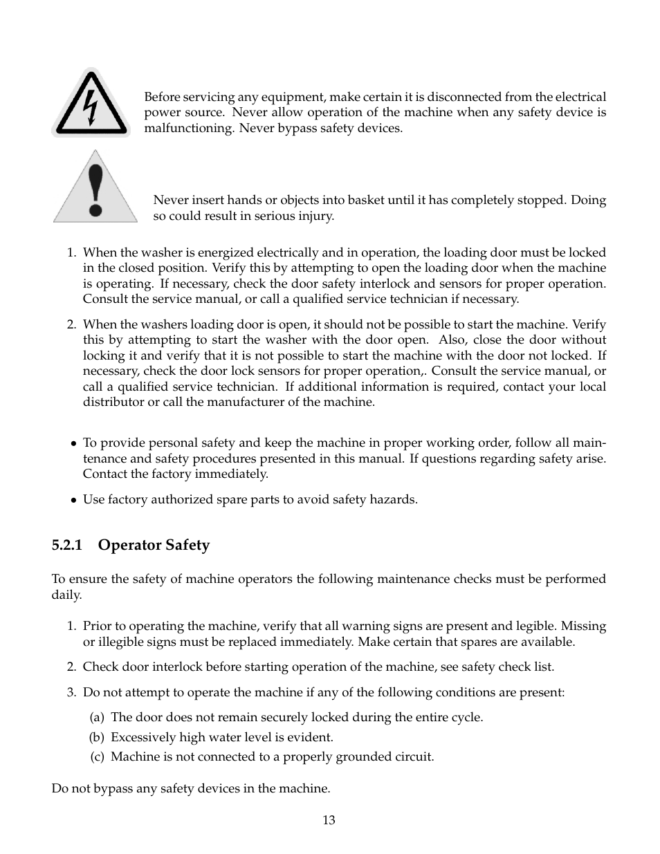 Operator safety, 1 operator safety | B&C Technologies SI Series Industrial User Manual | Page 17 / 55