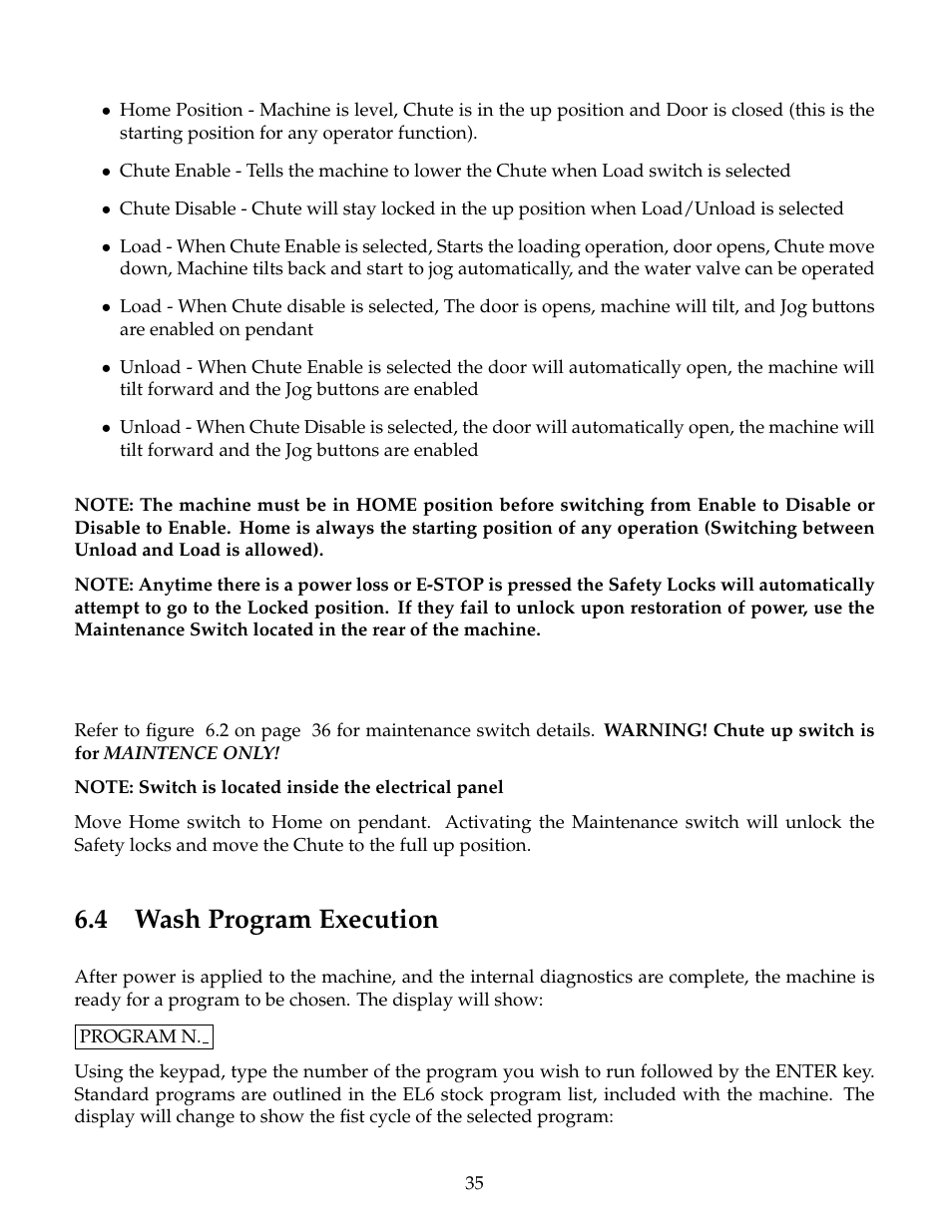 Wash program execution, 4 wash program execution | B&C Technologies SI Series Industrial User Manual | Page 39 / 55
