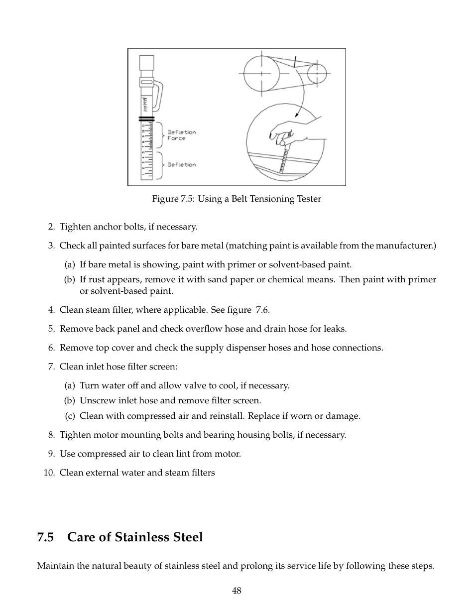 Care of stainless steel, 5 care of stainless steel | B&C Technologies SI Series Industrial User Manual | Page 52 / 55
