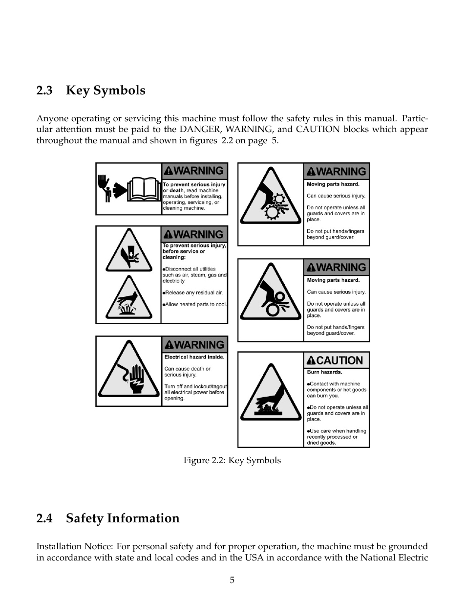 Key symbols, Safety information, 3 key symbols | 4 safety information | B&C Technologies SI Series Industrial User Manual | Page 9 / 55