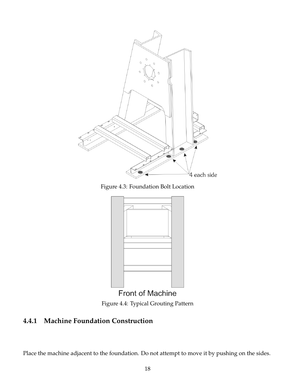 Machine foundation construction | B&C Technologies HE Series Commercial User Manual | Page 22 / 49