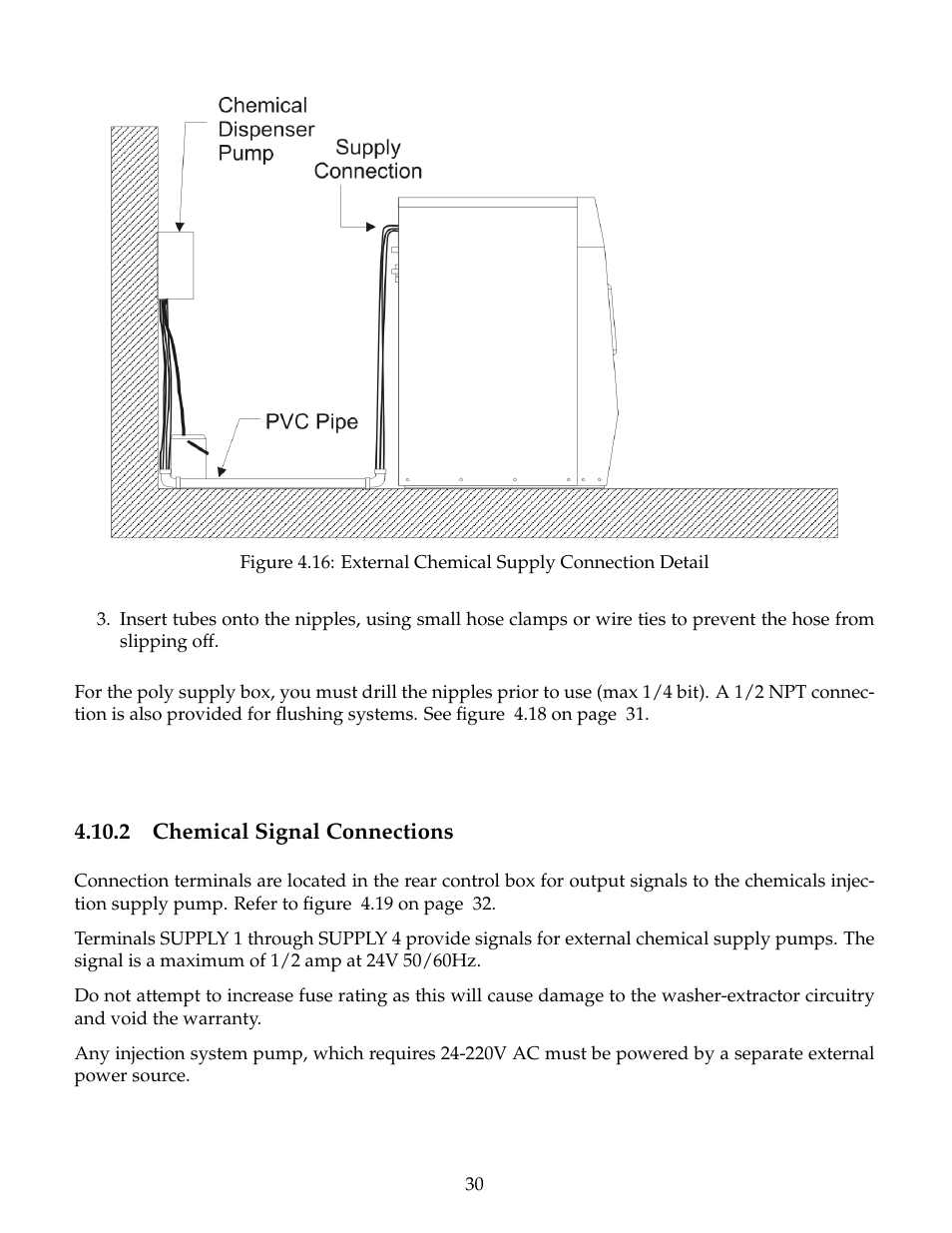 Chemical signal connections, 2 chemical signal connections | B&C Technologies HE Series Commercial User Manual | Page 34 / 49