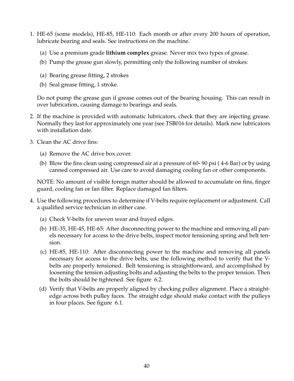 B&C Technologies HE Series Commercial User Manual | Page 44 / 49