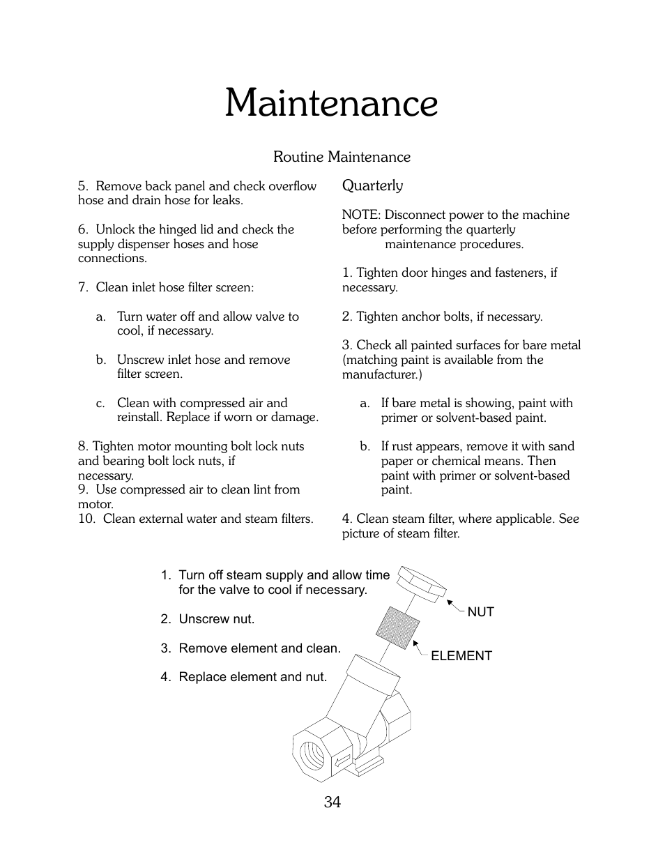 Maintenance | B&C Technologies HP Series Commercial User Manual | Page 35 / 38