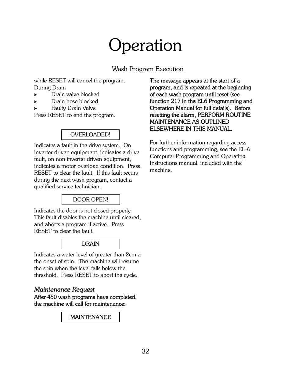 Operation | B&C Technologies HI Series Commercial User Manual | Page 32 / 39