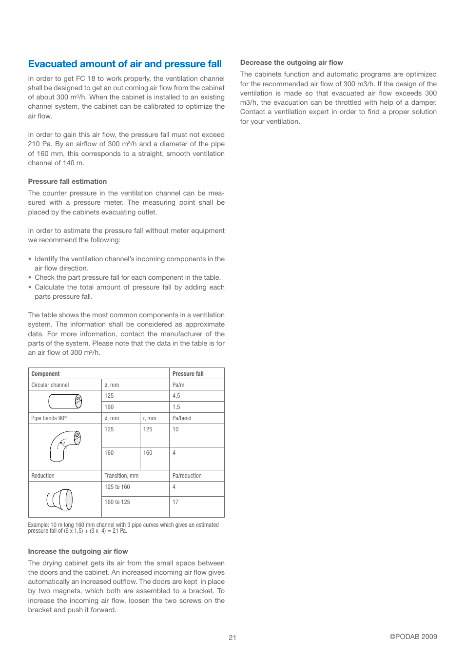 Evacuated amount of air and pressure fall | B&C Technologies FC-18 Fire Cabinet User Manual | Page 21 / 24